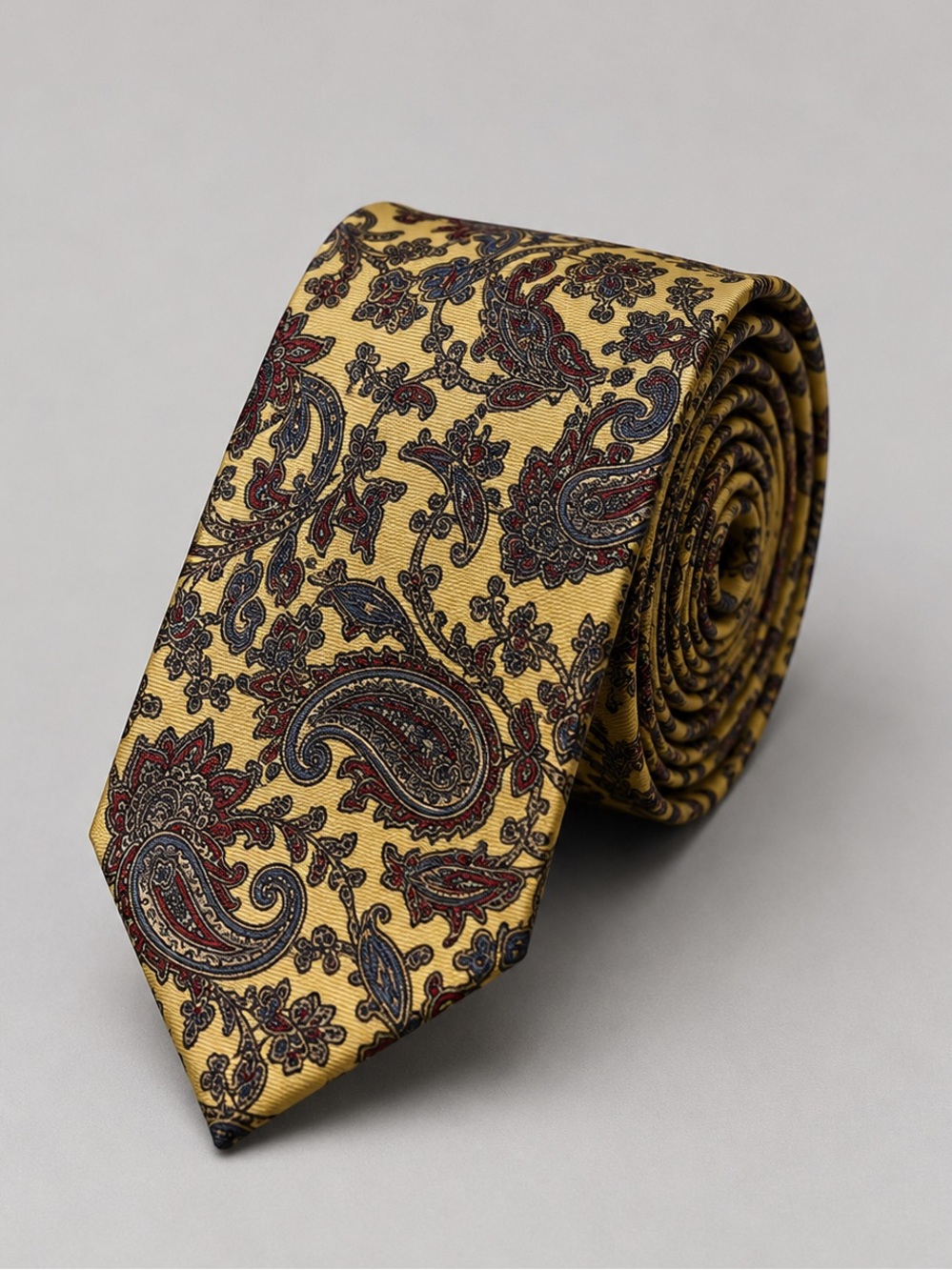 Vintage Lands End Paisley Mens Silk Tie Luxe Old Money Artsy Quiet Luxury Preppy